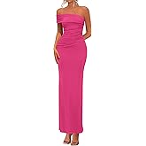 PRETTYGARDEN Women's 2026 Wedding Guest Cocktail Dresses One Off The Shoulder Ruched Bodycon Formal Maxi Party Summer Outfits