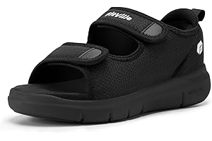 FitVille Diabetic Sandals for Women Wide Width with Arch Support, Adjustable Dual Straps Wide Sandals for Women