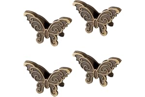 DUOYUZHIYU 4Pcs Butterfly Metal Paper Clip Book Clips Binder Clips Vintage Bullet Junk Journal Clips Notebook Accessories Decorative Clips for Office Home DIY Use School Stationery Bronze