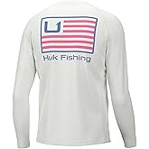 HUK Mens Pursuit Graphic Long Sleeve Shirt, Sun Protect Fishing Shirt