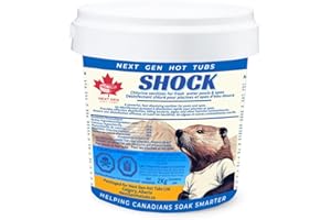 Hot Tub Shock – 2kg (4.4 lbs) – Calcium Hypochlorite Pool & Hot Tub Treatment – 70% Available Chlorine – Powerful Algae Elimi