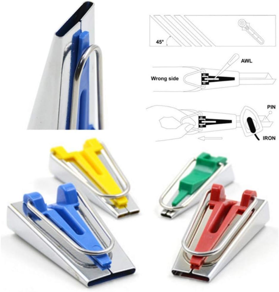 Download YESZ DIY Sewing Kits,Tape Maker,6/12/18/25mm Splicing Cloth Fabric Quilting Sewing Bias Tape ...