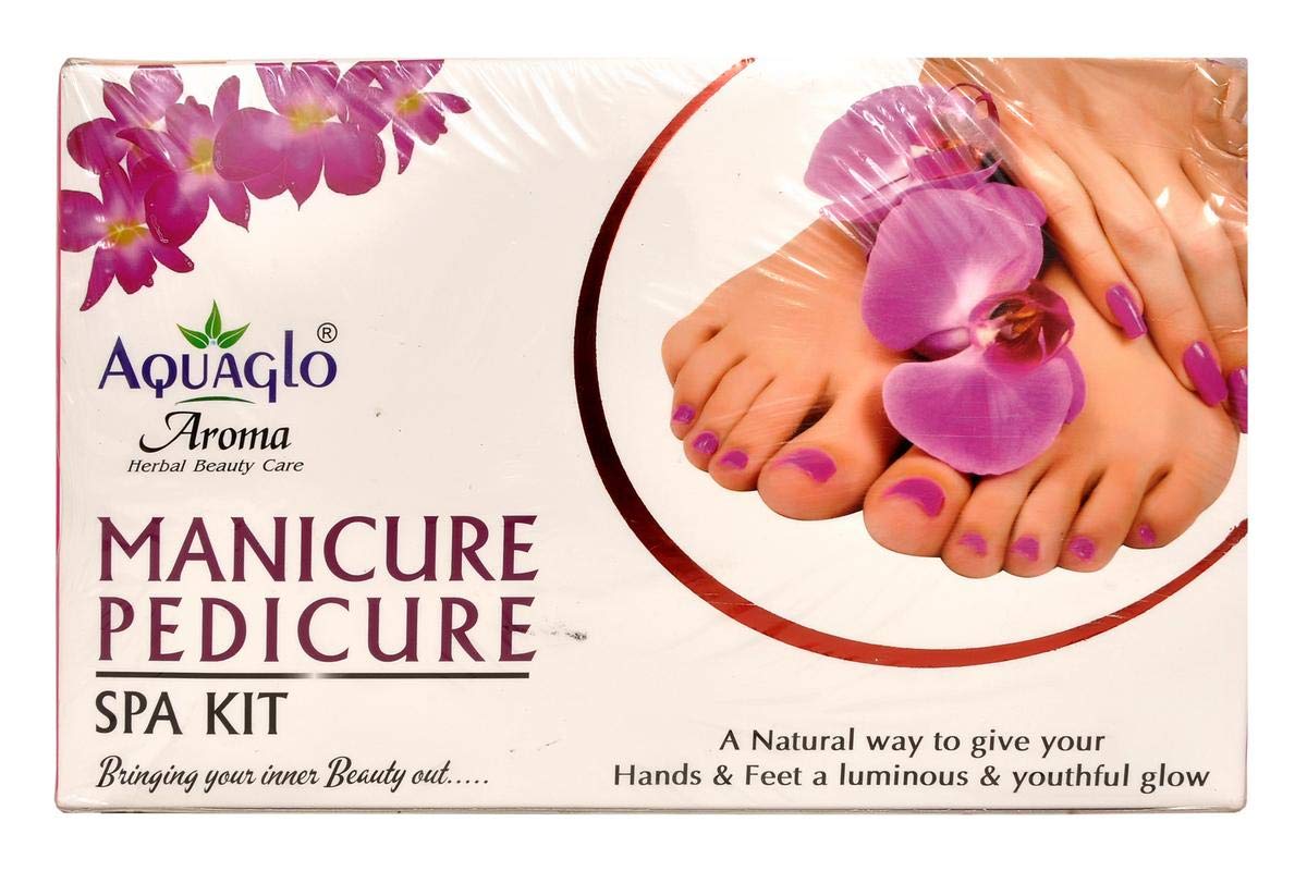 Aquaglo Aroma Herbal Care Manicure Pedicure Spa Kit Amazon In Beauty