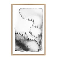 SIGNWIN Framed Canvas Wall Art Abstract Forest Canvas Prints Home Artwork Decoration for Living Room,Bedroom - 16x24 inches