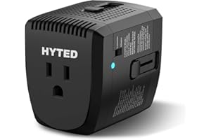 HYTED 2000W Voltage Converter Adapter US to Europe, UK, Australia, Italy, Spain, Asia Over 150 Countries - Converter Step Down 220V to 110V for Hair Dryer Used Only, Adapter Mode for Cell Phone Laptop