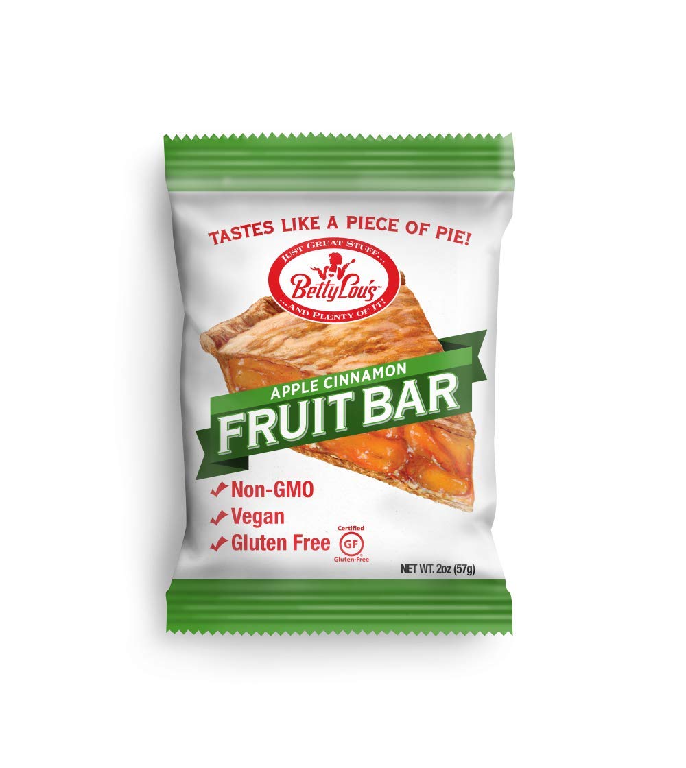 Betty Lou's - Gluten-Free Fruit Bar Snack - Apple Cinnamon, 12 Bars 24 0Z (684g)
