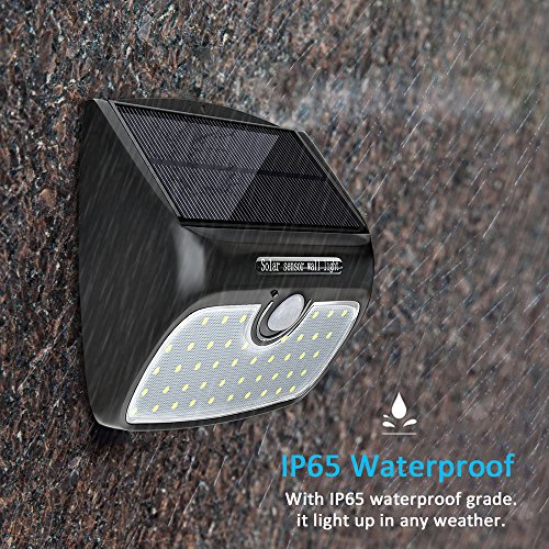 Solar Lights Outdoor, Bcway [48 LED Super Bright] [Detachable Solar Panel] 7ft Extension Cord Waterproof Security Lighting Nightlight with Motion Sensor Detector for Patio Yard Garden Path - Thumbnail 3