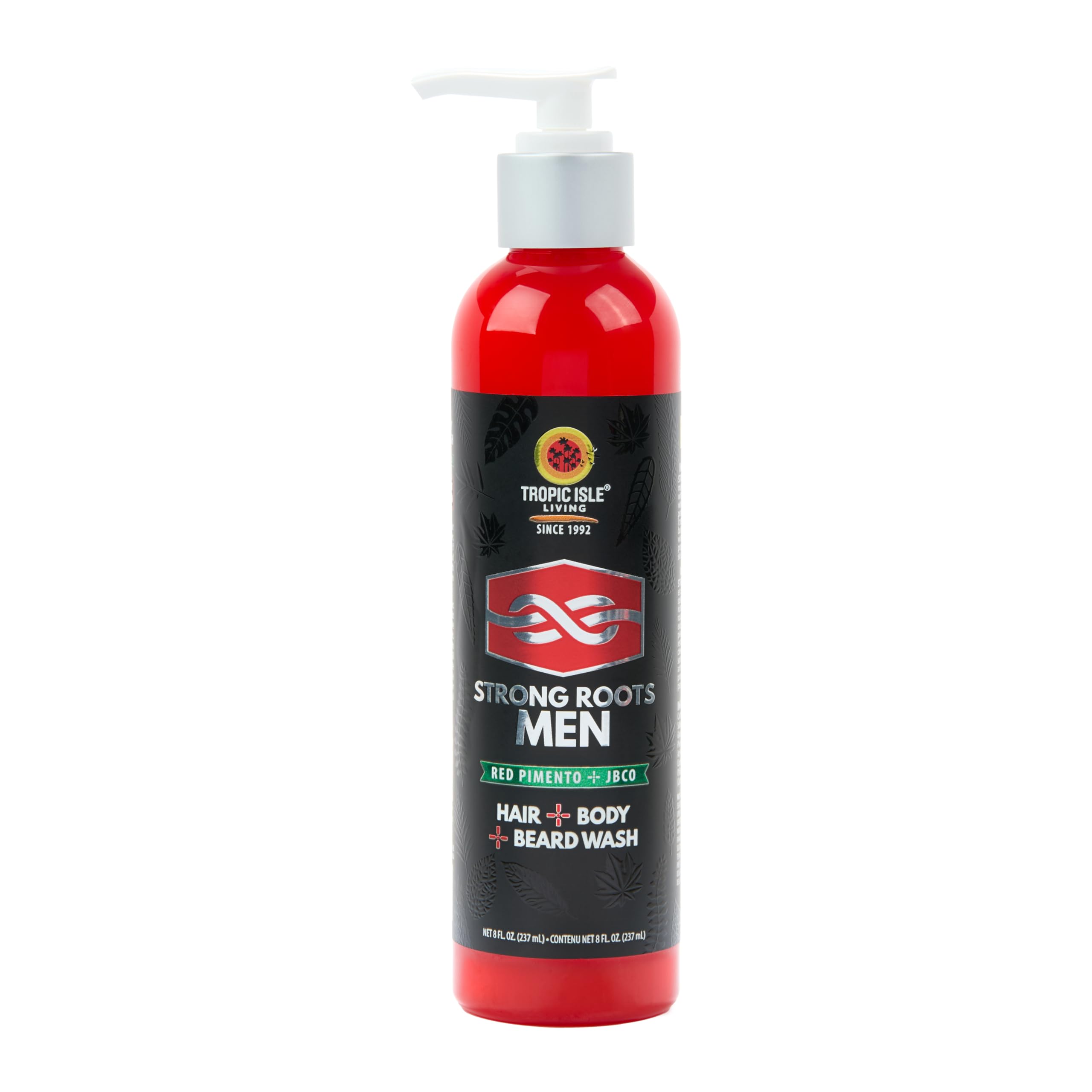 TROPICAL ISLE STRONG ROOTS MEN BEARD + HAIR + BODY WASH 237ML