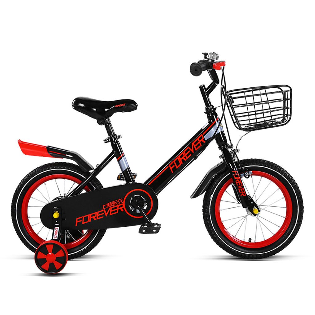 Black And B07cvtsqn5 Color 子供用自転車4 8歳の自転車16インチの男の子と女の子の赤ちゃんキャリッジハイカーボンスチールバイク ピンク ブラックレッド オレンジグリーン Red 子ども用自転車 最安値に挑戦 Rumble Media