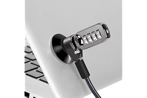 CaLeQi Combination Security Lock Cable for Notebook Laptop Pc Computer Monitor LCD - 2m Cable Black (Sticky Board+Laptop lock)