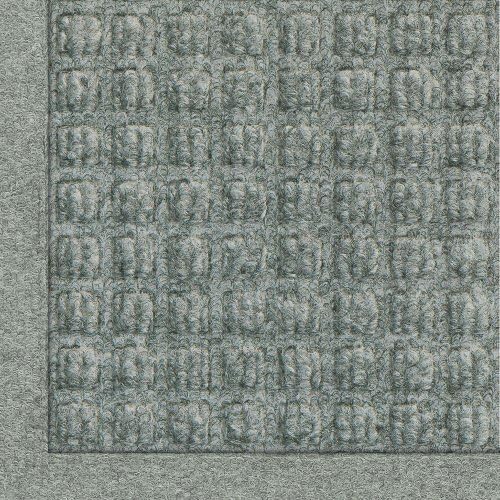 WaterHog Fashion Mat | Commercial-Grade Entrance Mat with Fabric Border – Indoor/Outdoor, Quick Drying, Stain Resistant Door Mat (Medium Grey, 4' x 10')