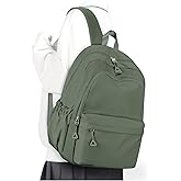 winspansy Backpack for School Teenage Girls Boys,Waterproof Lightweight School Bags Travel Daypack Simple Cute College Backpack Rucksack for Women Men fit 14 Inch Laptop,Army Green