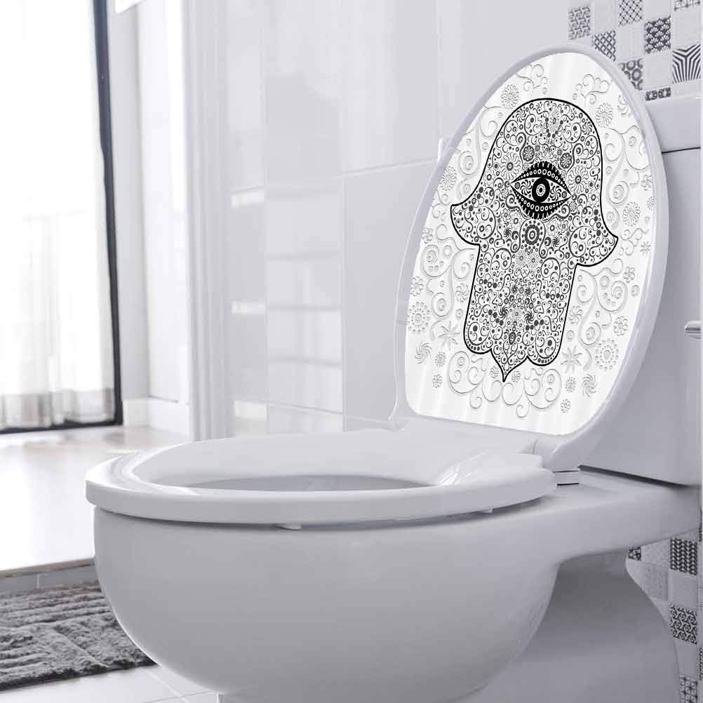 Funny Toilet Sticker Wall Decor Divinity Protection Sign for Bathroom Seat 13 x 16 Inch