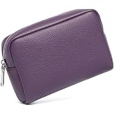 YONBEN Makeup Bag for Purse Travel Cosmetic Bag (PU Anemone Purple)