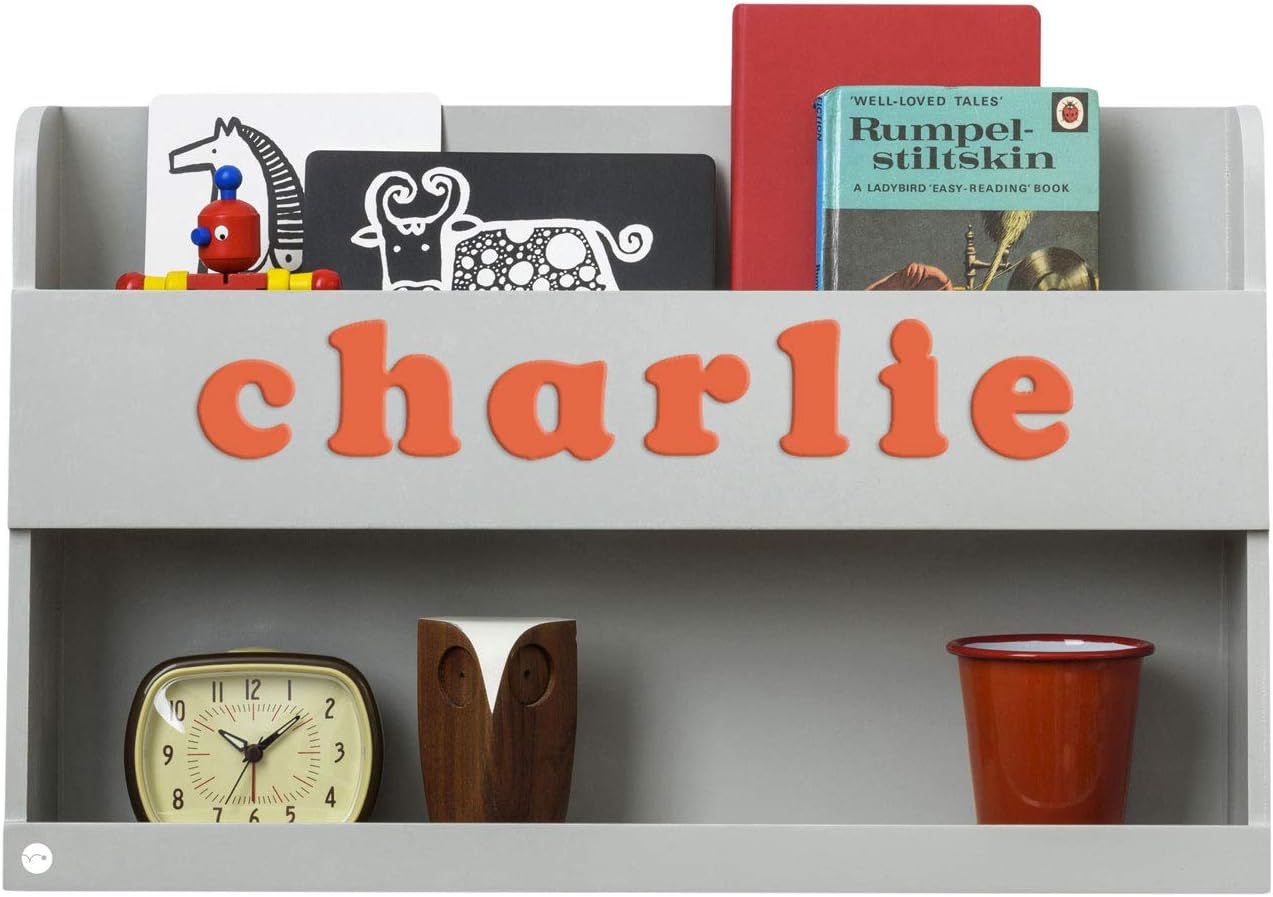 Tidy Books® Bedside Shelf for Bunk Bed (Age 6-99) Personalised Shelf, The Original Bunk Bed Buddy™, High Sleeper & Loft Storage & Accessories, Wood, Grey, 33 x 53 x 12 cm, Eco Friendly, Handmade.
