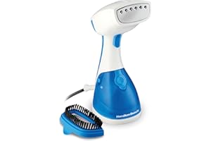 Hamilton Beach Handheld Garment Steamer for Clothes, Fabric and Drapes, 15 Minutes of Continuous Steam, Portable Wrinkle-Remo