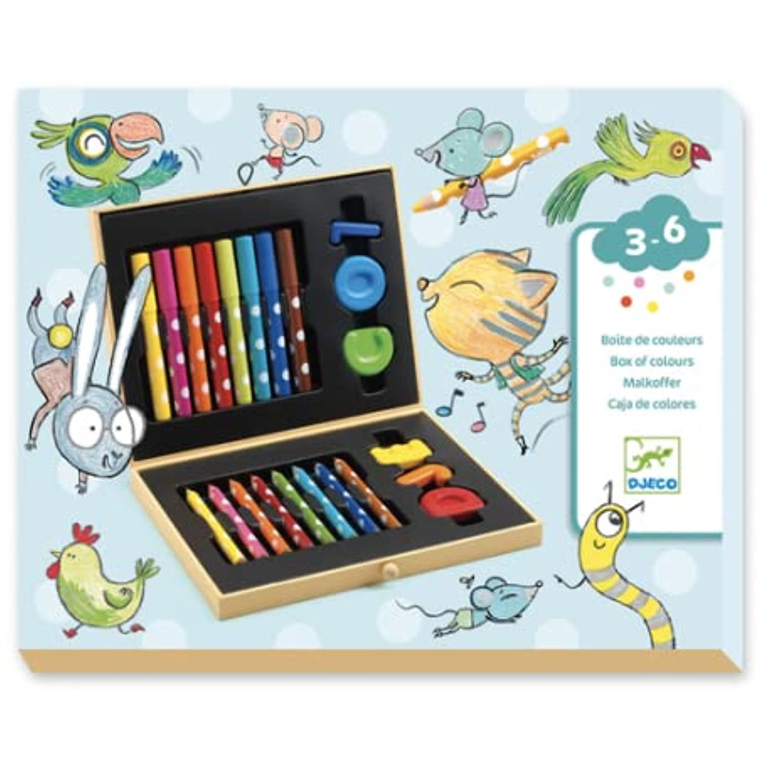 DJECO- Coloured Box for Children Pencils (DJ09010)