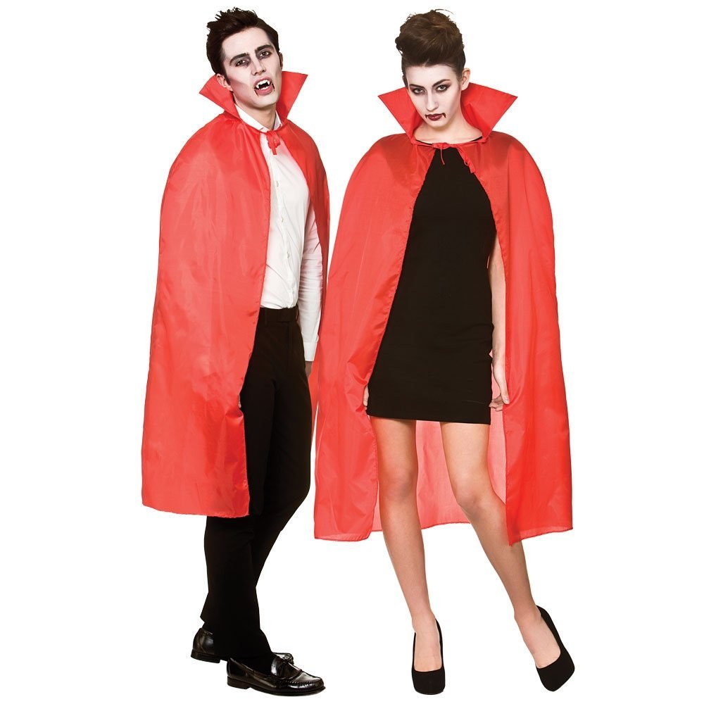 Wicked Costumes Vampire Cape with Stand Up Collar - Red
