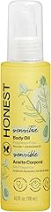 The Honest Company Fragrance-Free Moisturizing Body Oil, Nourish Soothe Baby's Skin, Plant-Based, Hypoallergenic Vegan, 4.0 f