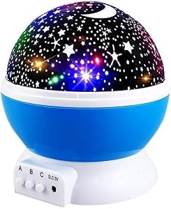 Star Night Lights for Kids, Star Nightlight Projector Rotating Starry Nursery Lamp for Bedroom Toys for 3-12 Year Old Boys Girls 3 4 5 6-12 Year Old Girls Boys Gift Christmas Xmas Gifts for Kids Blue