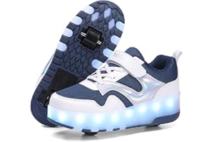 HHSTS Kids Shoes - New Upgraded with Wheels LED Light Color Shoes Shiny Roller Skates Skate Shoes Simple Kids Gifts Boys Girls The Best Gift for Party Birthday Christmas Day