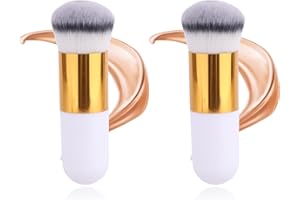 2pcs Self Tanner Brush for Face & Body, 4.33in/11cm Ultra Soft Dense Bristle Kabuki Self Tanning Applicator Makeup Brushes fo
