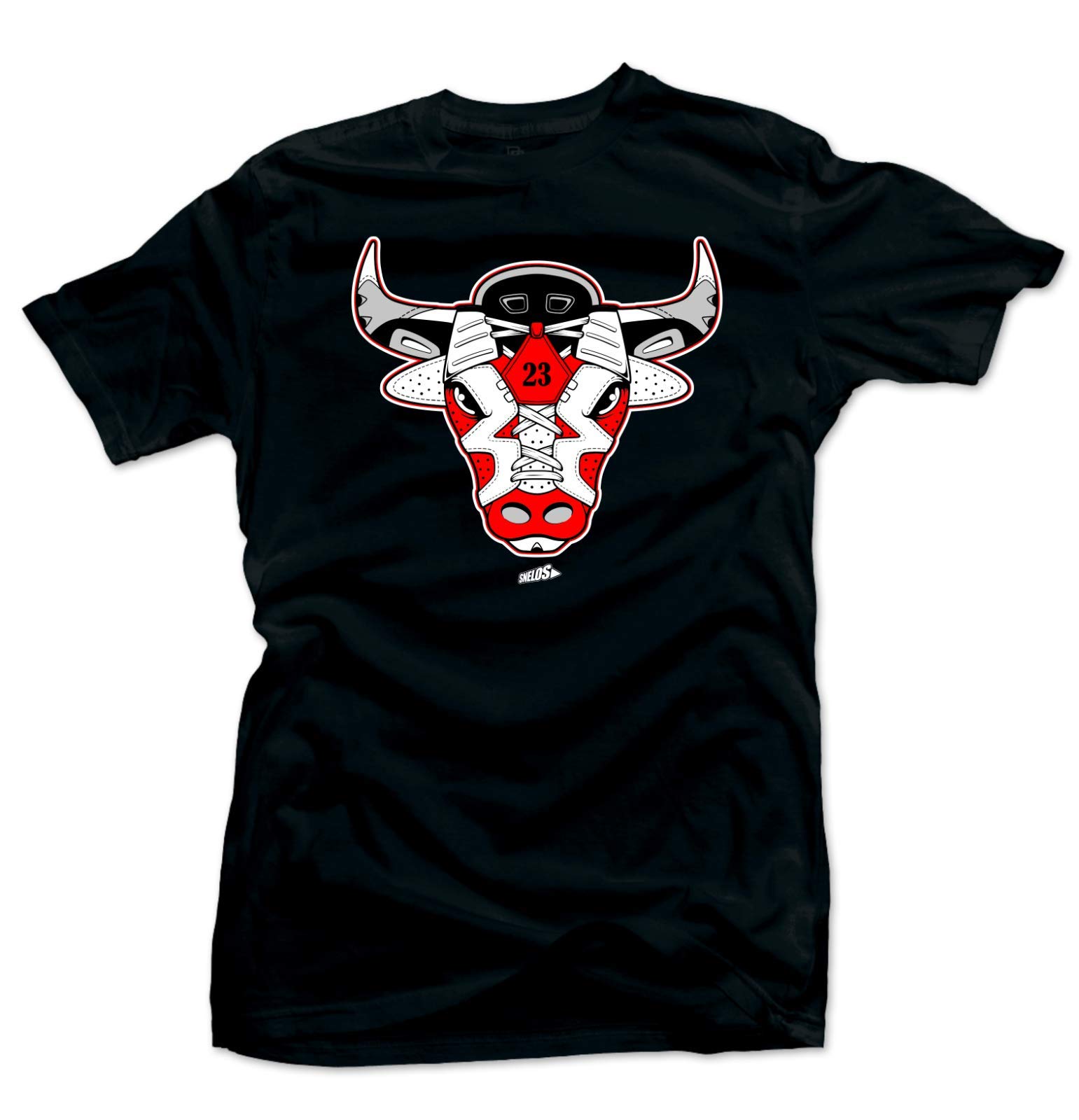 Jordan Retro 6 Carmine Match Tees - Bull 6 Black