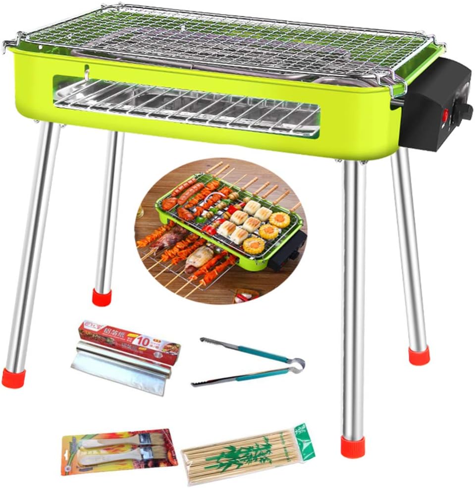 Review Indoor Portable Electric Barbecue Grill Smokeless BBQ Grilling Table Adjustable