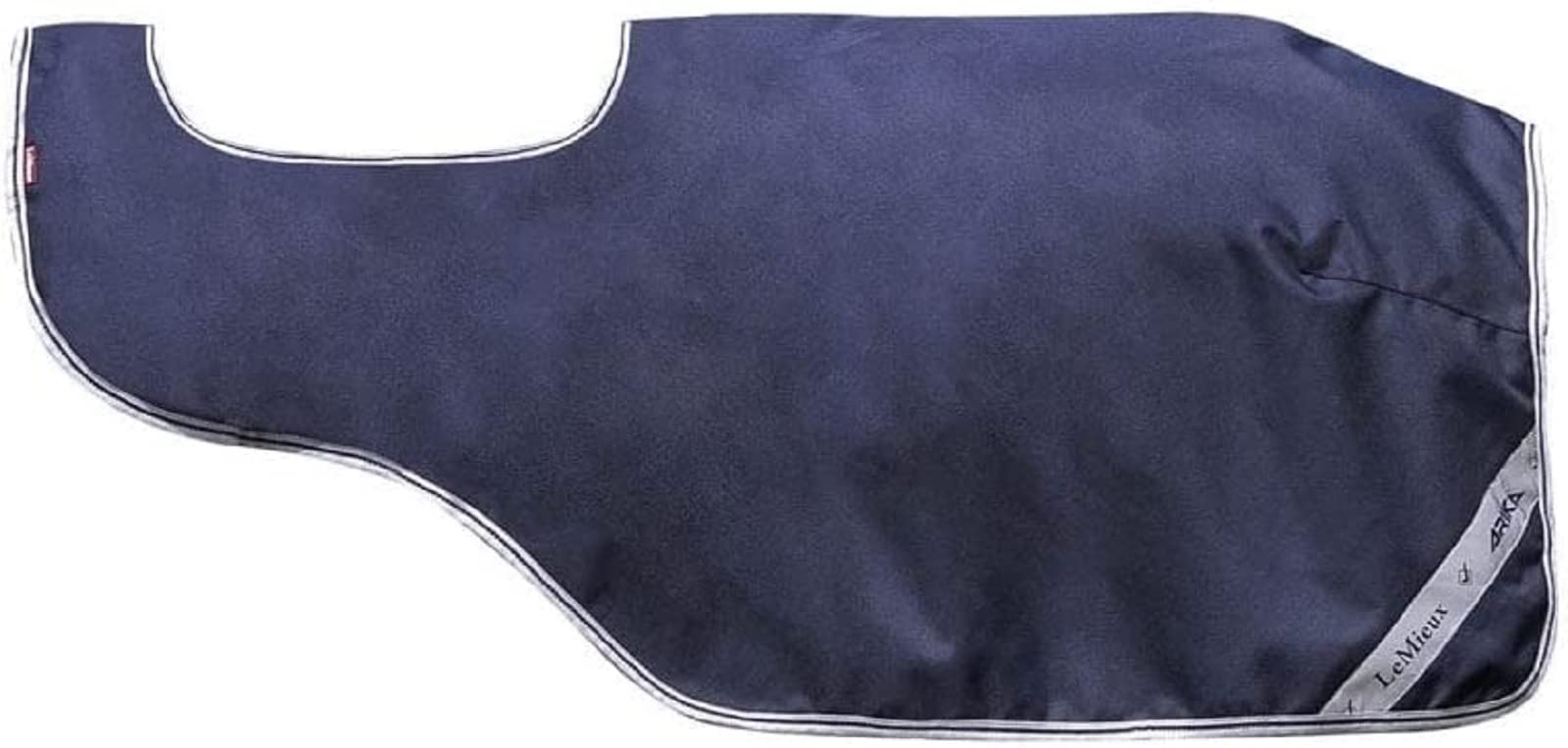 LeMieux Arika Horse Exercise Sheet in Navy - Waterproof Equestrian Rug with Classic Cut, Reflective Panels, Rear Soft Cord and Filet Strap - Small
