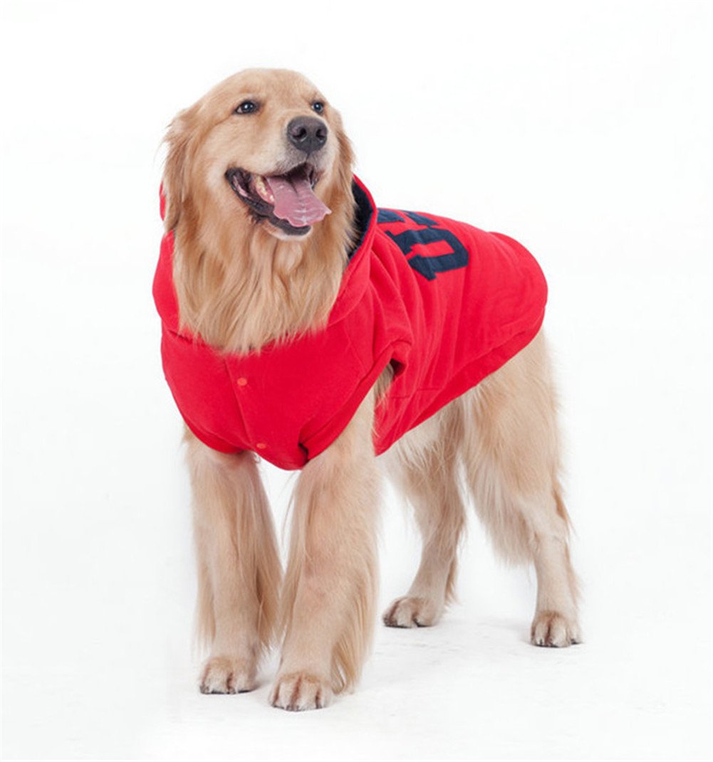 XIHAROOM Large Dog Winter Hoodie,Husky Golden Retriever Thick Jacket