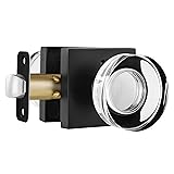 naubea Matte Black Door Knob Glass Door Knobs