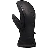 Swany Men's Bocco Full Leather Warm Insulated Winter Snow Cold Weather Skiing Mittens with Removable Fleece Inner Gloves