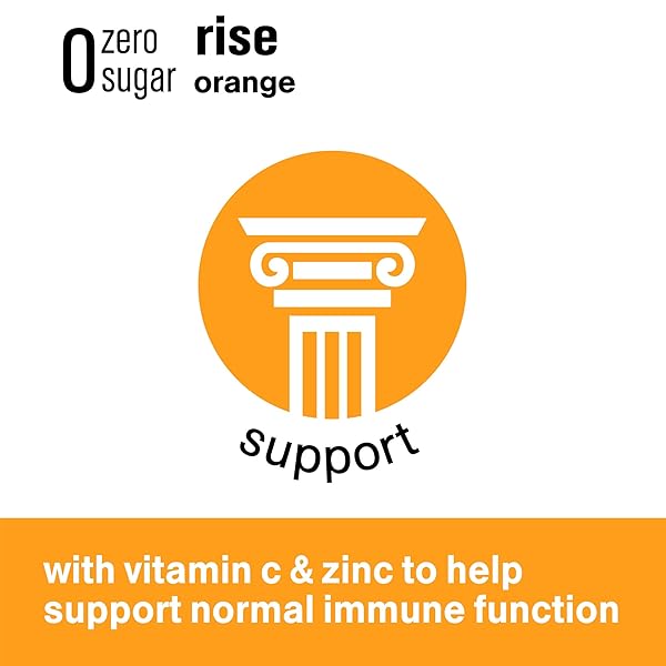 VITAMINWATER ZERO SUGAR RISE ORANGE NUTRIENT ENHANCED FLAVORED WATER BEVERAGE, 20 FL OZ BOTTLES, 12 PACK