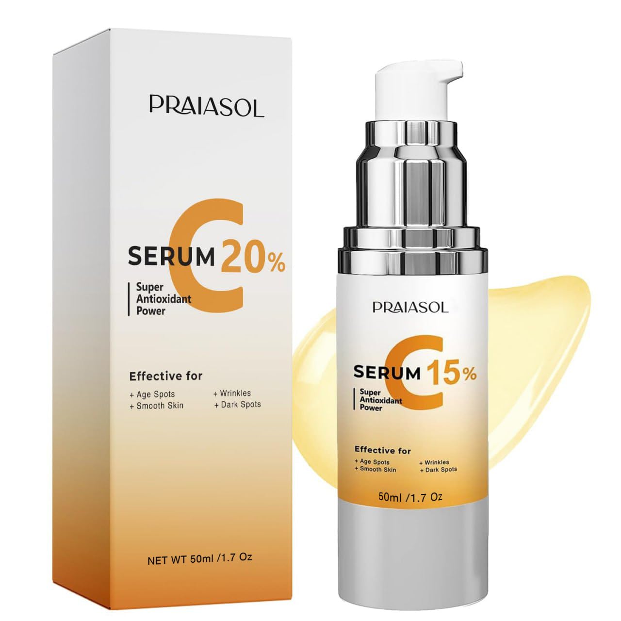 WIAONE Vitamin C Face Serum, Super Vitamin C Serum for Facial Use, Anti Aging Face Serum, Vitamin C Serum Suitable for Mature Skin, Targets Age Marks, Wrinkles, and Smoothes Skin Texture. 1 fl oz.