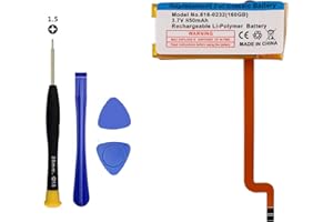 Vvuilsty 616-0232 Battery for iPod Classic 5th 6th 7th Gen 160GB A1136 (Thick) 850mah,Rechargeable 0 Cycle Battery Compatible with iPod 6th Gen Classic 160GB with Repair Tool Kits