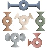 mushie Silicone Suction Builder Toy | 18 pcs for Kids 3 Years+ (Donut)