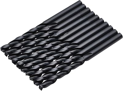 Draper 10pcs Black HSS Drill Bit 6.5mm x 101mm 08833 for Metal Wood Plastic