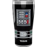 Tervis Traveler Star Wars Darth Vader Breastplate Detail Triple Walled Insulated Tumbler Travel Cup Keeps Drinks Cold & Hot, 20oz, Stainless Steel