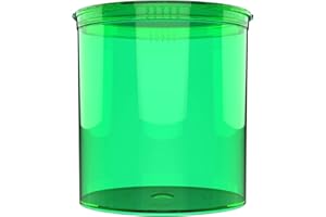 DRAGON CHEWER 90 Dram CR Plastic Packaging Pop Top Containers - Child Resistant Travel Holder Vial Bottles - 60 qty (Translucent Green)