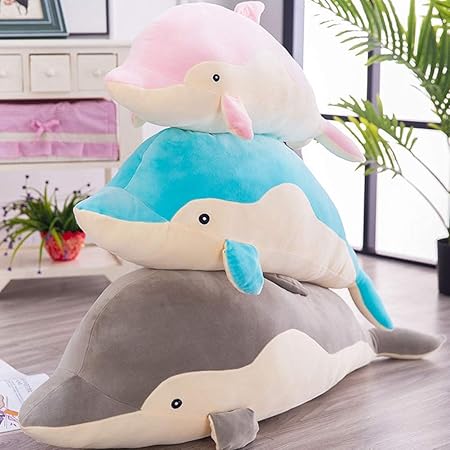 Amazon イルカ ぬいぐるみ 可愛い 抱きまくら 特大 プレゼント ふわふわ クジラ 腰枕 クッション 柔らかい 癒し系 海洋動物 クリスマス 記念日 お誕生日 家飾り 大きいサイズ 萌え 極やわらか ブルー ピンク 灰 ぬいぐるみ おもちゃ