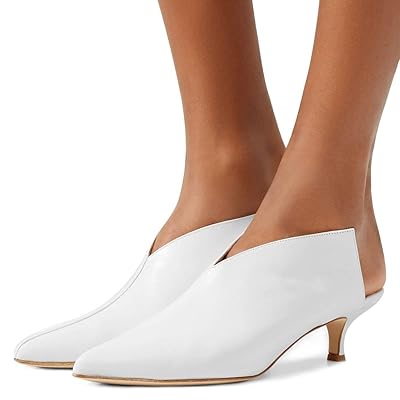 Pointed toe mules low heel Clearance
