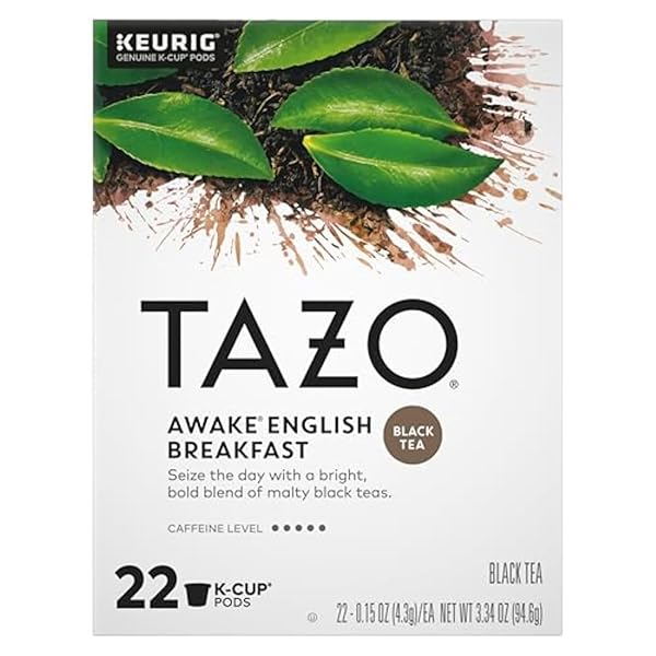 TAZO TEA K-CUPS, ENGLISH BREAKFAST BLACK TEA WITH CAFFEINE, 22 PODS