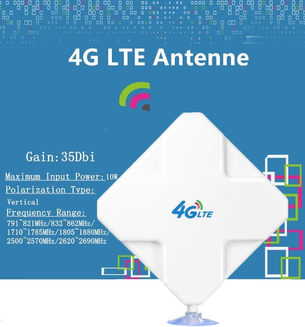 Andven 4G LTE Antenna CRC9, 35dBi 3G/4G External Antenna with Dual CRC9 Connector for Wireless Network Card WLAN Router - Image 4