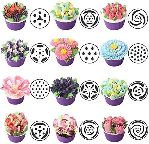 Ucofor 13 PCS Stainless Steel Piping Nozzles Cake Decorating Tools for Making Cakes