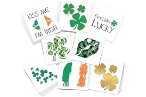 FASHIONTATS St. Patrick’s Day Temporary Tattoos | Pack of 40 | MADE IN THE USA | Skin Safe | Removable