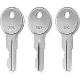 B02 Key Replacement Compatible with Husky Tool Boxes - Pre-Cut for Tool Chests, Cabinets, and Truck Toolboxes, 3 Pack