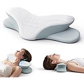 DIIKEN Cervical Neck Pillows,Orthopedic Roll Pillow for Neck Pain Relief,Sleeping Decompression Devices Support and Shoulder Relaxer,High-Density Memory Foam,Neck Bolster Butterfly(Adult Size)