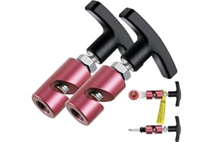COLUCK Hood Prop tool and Spark Plug Gap Tool 14mm With Brass Tip Pink 2Pcs- 0.55" Lift Support Clamps,Hood Strut, Hood Lift Rod Holder, Car Hood Prop Struts Clamp, Hood Clamps, Hood Support, Strut Clamp