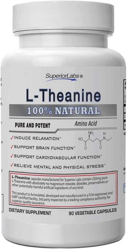 Amazon Com Superior Labs Pure L Theanine Non Gmo No Additives