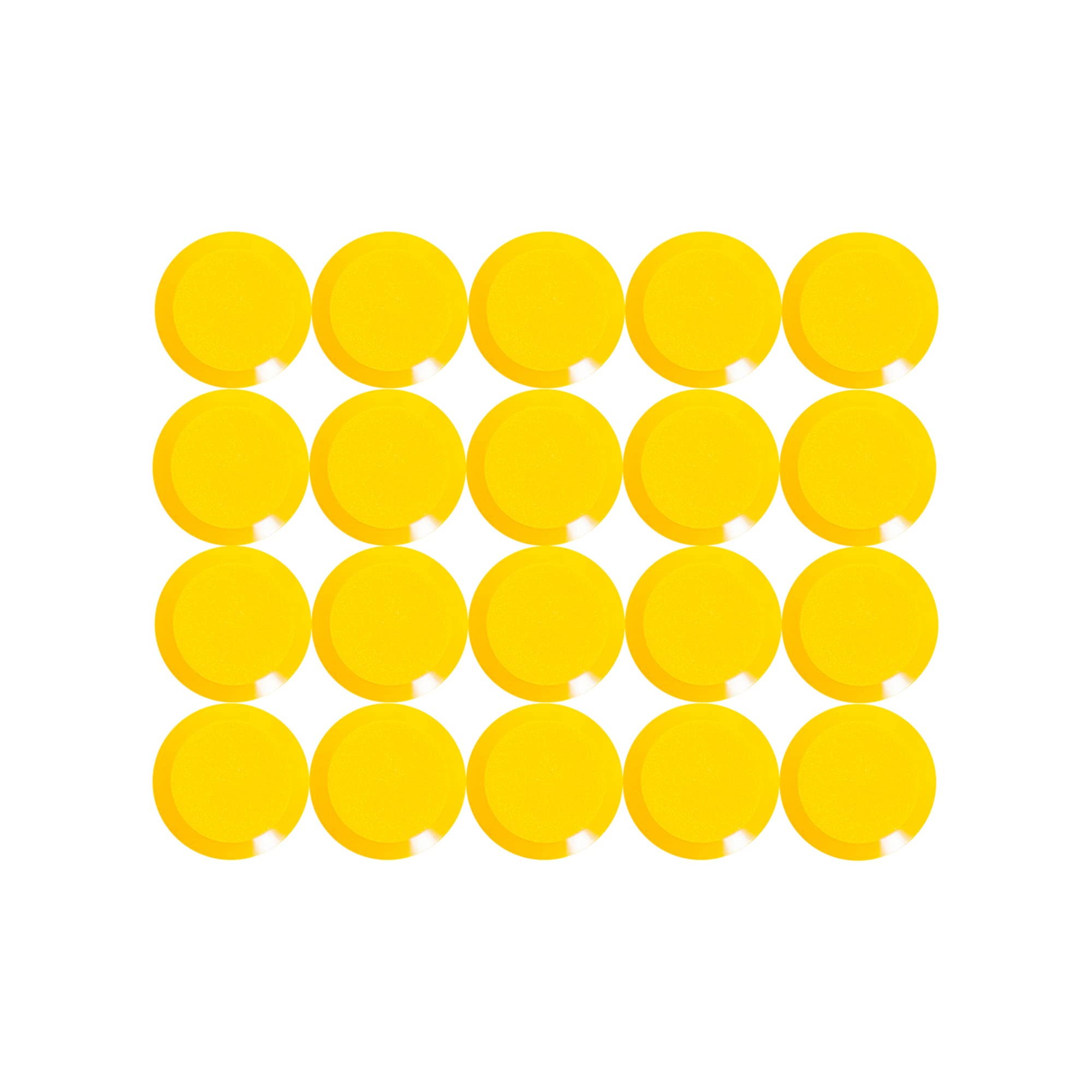 MAUL 15 mm 0.17 Kg Maulpro High Quality Round Magnet for Whiteboards - Yellow (Pack of 20)